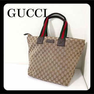 Gucci - 【極美品】GUCCI グッチ 舟形トート シェリーライン GG