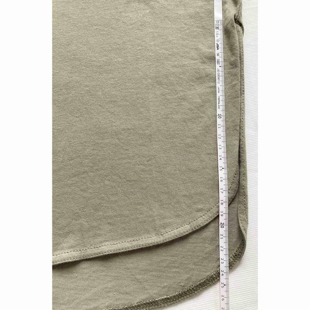 chocol raffine robe(ショコラフィネローブ)のFサイズ　コットン100% Vネック　ワンピース　カーキ グリーンパークス レディースのワンピース(ロングワンピース/マキシワンピース)の商品写真