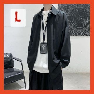 シンプル メンズ シャツ オーバーサイズ オシャレ シャツ　韓国 L 1(シャツ)