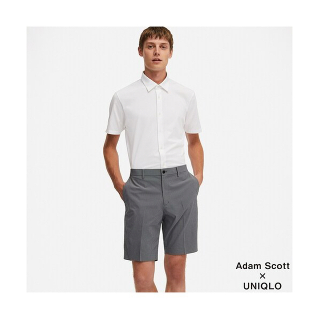 UNIQLO(ユニクロ)の【美品】ユニクロ 感動ショートパンツ M グレー メンズのパンツ(ショートパンツ)の商品写真