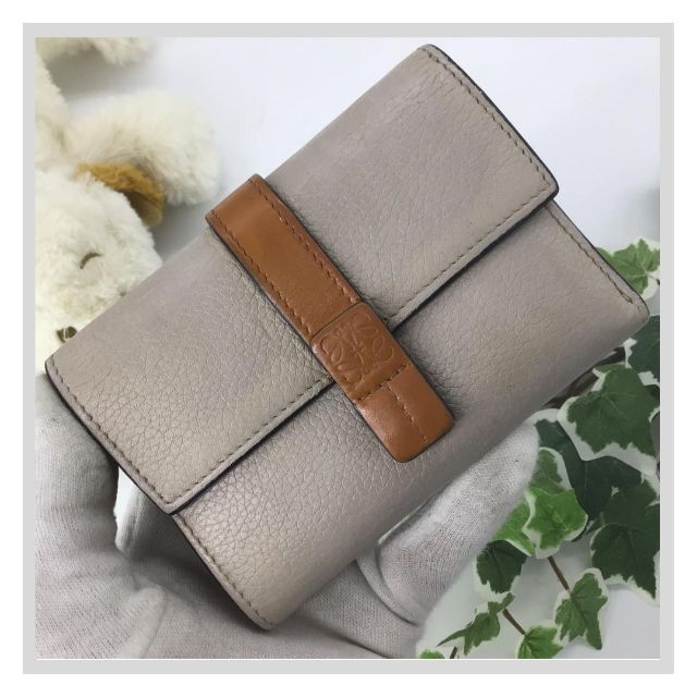 LOEWE ロエベ バーティカル ウォレット スモール 折り財布 ピンク