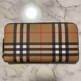 バーバリー(BURBERRY)のBURBERRY バーバリー ラウンドファスナー長財布 ロゴ メンズ レディース(長財布)