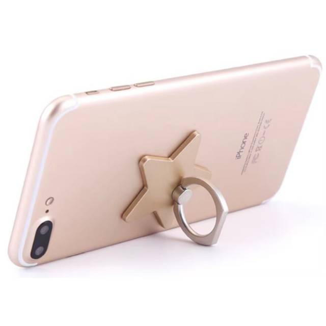 【ブルー】スター バンカーリング スマホスタンド スマホリング スマホ/家電/カメラのスマホアクセサリー(その他)の商品写真