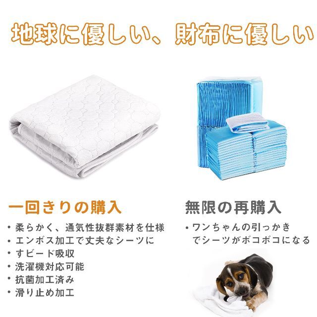 【期間限定】ペットシーツ 洗える 猫 犬用 おしっこパッド ペット用 トイレ下敷