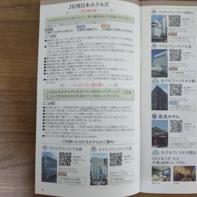 ＪＲ西日本グループ株主優待割引券　京都伊勢丹 　ルクア大阪等 チケットの優待券/割引券(ショッピング)の商品写真