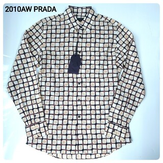 プラダ(PRADA)の新品 プラダ イタリア製 最高級バチスタダミエプリントコットンローンL/Sシャツ(シャツ)