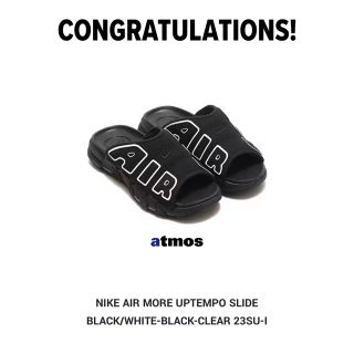 シュプリーム(Supreme)の28 Nike Air More Uptempo Slide 黒(サンダル)