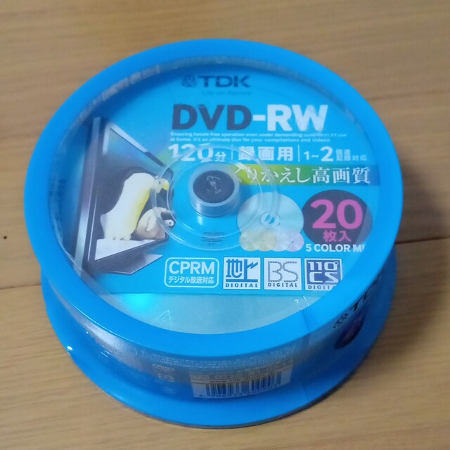 TDK(ティーディーケイ)の未開封品 TDK 録画用DVD-RW スマホ/家電/カメラのテレビ/映像機器(その他)の商品写真