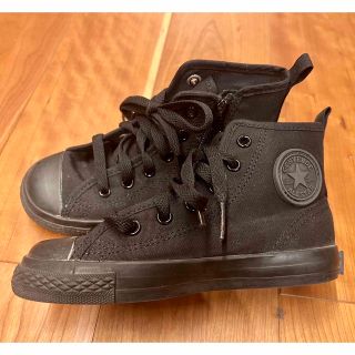 コンバース(CONVERSE)の19cm コンバースハイカット オールブラック　キッズ(スニーカー)