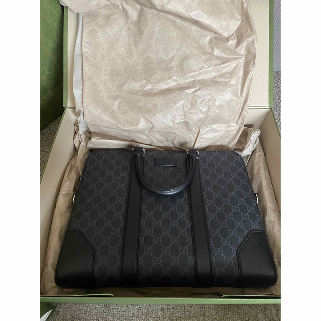 Gucci(グッチ)の【お値下げしました】GUCCI GGスプリーム キャンバス ブリーフケース メンズのバッグ(ビジネスバッグ)の商品写真