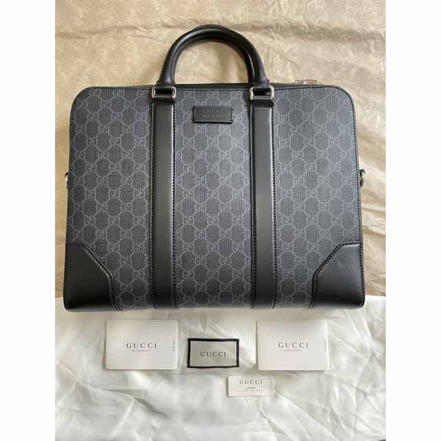 Gucci(グッチ)の【お値下げしました】GUCCI GGスプリーム キャンバス ブリーフケース メンズのバッグ(ビジネスバッグ)の商品写真