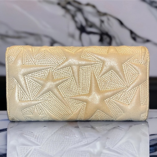 レア!CHANEL スターエンボス ゴールド 長財布 シャネル 美品 | www