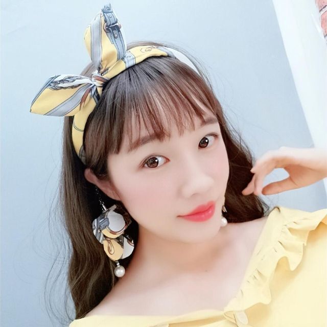 リボン付きパール付き揺れてかわいいカチューシャ♡ヘアアクセサリー