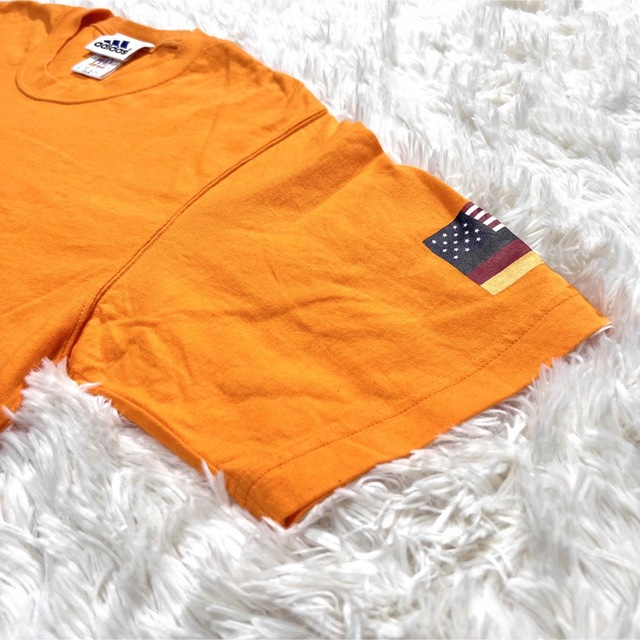 adidas(アディダス)の【90s】adidas Tシャツ オレンジ サイズM メンズのトップス(Tシャツ/カットソー(半袖/袖なし))の商品写真