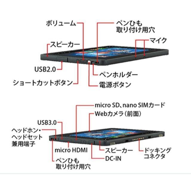 美品＞Fujitsu 防水防塵タブレットPC Office付キーボード・マウス付 4