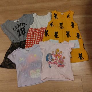 ユニクロ(UNIQLO)のワンピ　Tシャツ　5枚組　サイズ110(Tシャツ/カットソー)