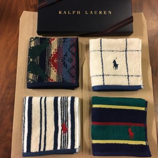 ラルフローレン(Ralph Lauren)の4枚⭐︎タオルハンカチ⭐︎ラルフローレン 新品 ギフト(ハンカチ/ポケットチーフ)