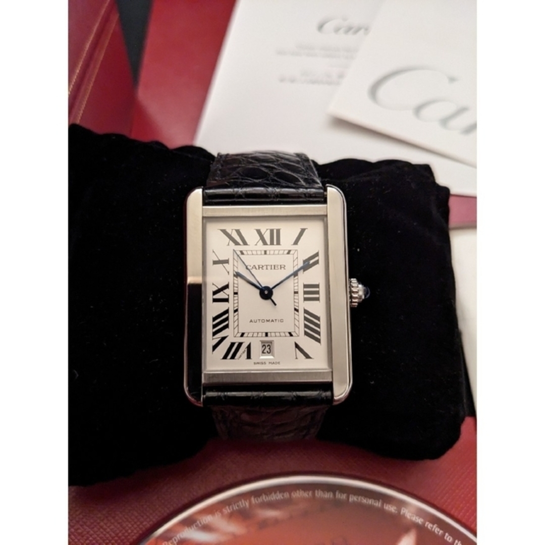 Cartier タンクソロ XL W5200027 SS メンズ外箱内箱保証書取扱説明書冊子