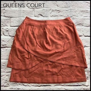 クイーンズコート(QUEENS COURT)のQueens Court　ミニスカート　膝丈　デザイン　フレア　レディース【2】(ひざ丈スカート)