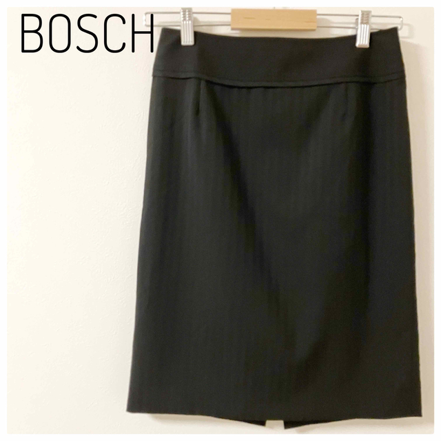 BOSCH(ボッシュ)の【新品】BOSCH ボッシュ　タイトスカートスカート　ストライプ　ブラック　通勤 レディースのスカート(ひざ丈スカート)の商品写真