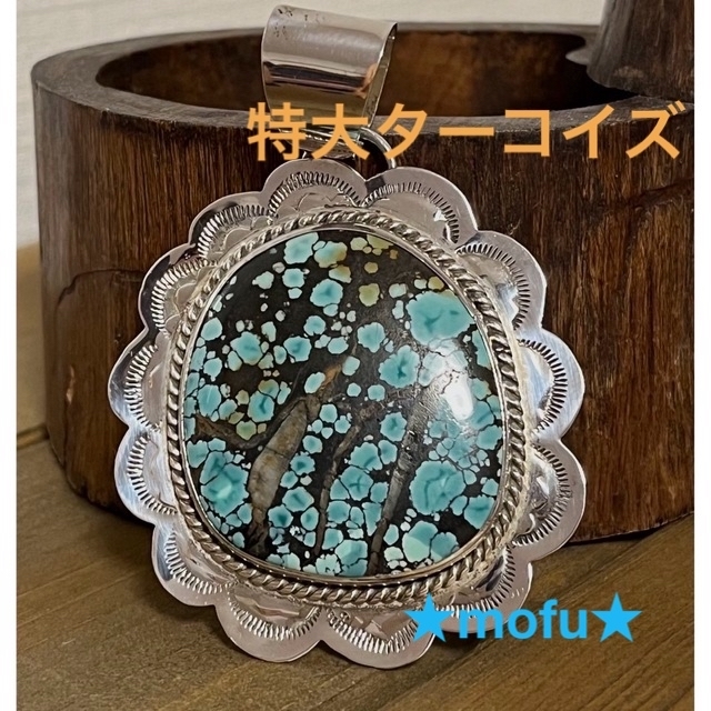 特大のターコイズペンダント インディアンジュエリー navajo ナバホ-