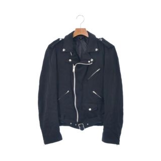 ブラックコムデギャルソン(BLACK COMME des GARCONS)のBLACK COMME des GARCONS ライダース M 黒(総柄) 【古着】【中古】(ライダースジャケット)