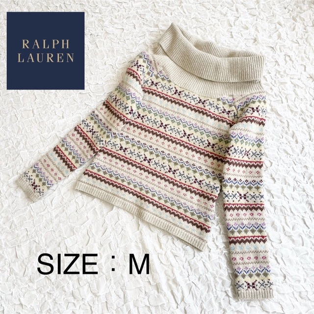 美品・希少デザイン】ラルフローレン ニット セーター カシミヤ混 M-
