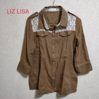 リズリサ(LIZ LISA)のLIZ LISA　リズリサ　ブラウス　レース　ロールアップシャツ(シャツ/ブラウス(長袖/七分))