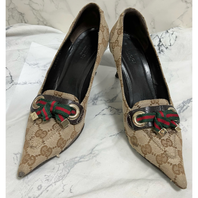 Gucci - GUCCI グッチ ヴィンテージgg柄パンプスの通販 by coco