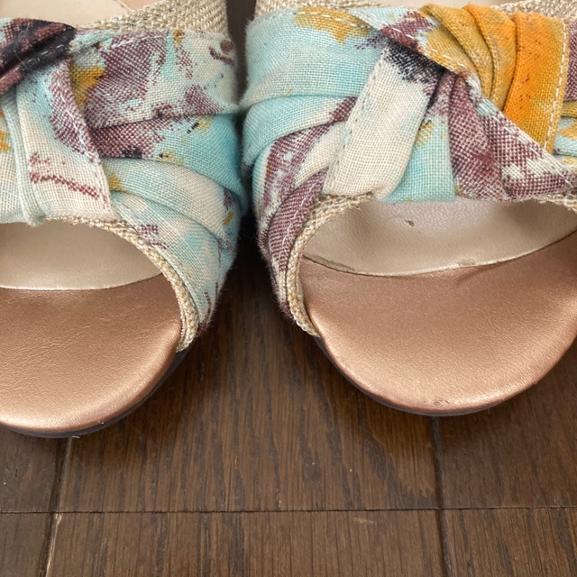 オープントゥ　ウエッジソールサンダル レディースの靴/シューズ(ハイヒール/パンプス)の商品写真