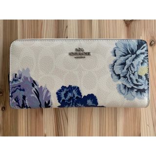 コーチ(COACH) フローラル 財布(レディース)(ブルー・ネイビー/青色系