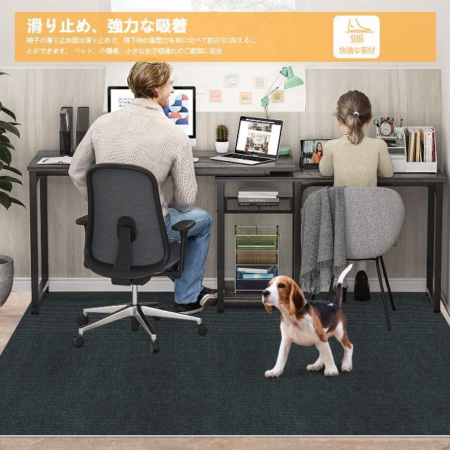 HUIJIE デスクチェアマット【大判サイズ160×140cm 】 4ｍｍ 椅子 4