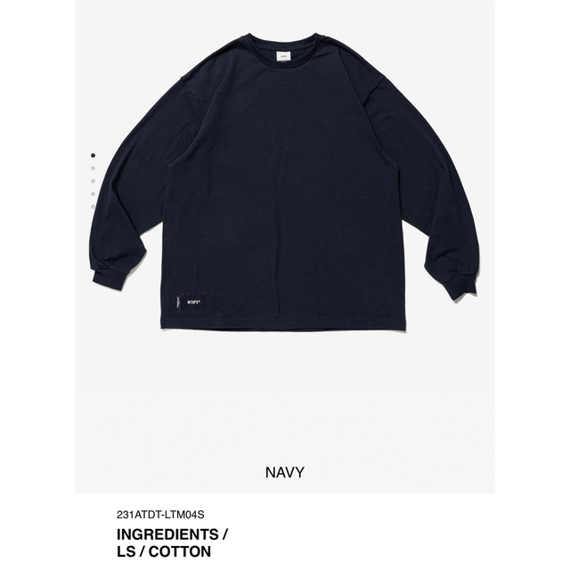 L ネイビー Wtaps INGREDIENTS / LS /COTTON 新色追加 3960円引き www