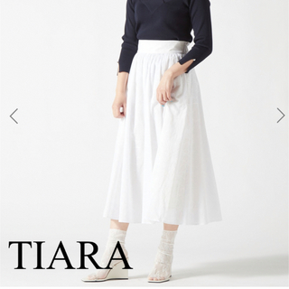 ティアラ(tiara)のTIARA 刺繍スカート(ロングスカート)
