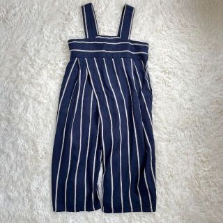 キャピタル(KAPITAL)の【美品】キャピタル/KAPITAL サロペット　ストライプ柄　リネン　麻　ラップ(サロペット/オーバーオール)