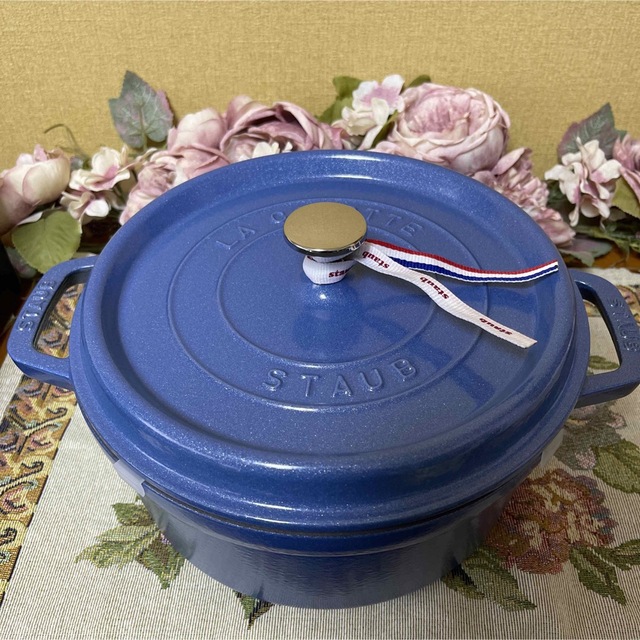 STAUB ピコココット　ラウンド　ルミナスブルー　24㎝鍋/フライパン