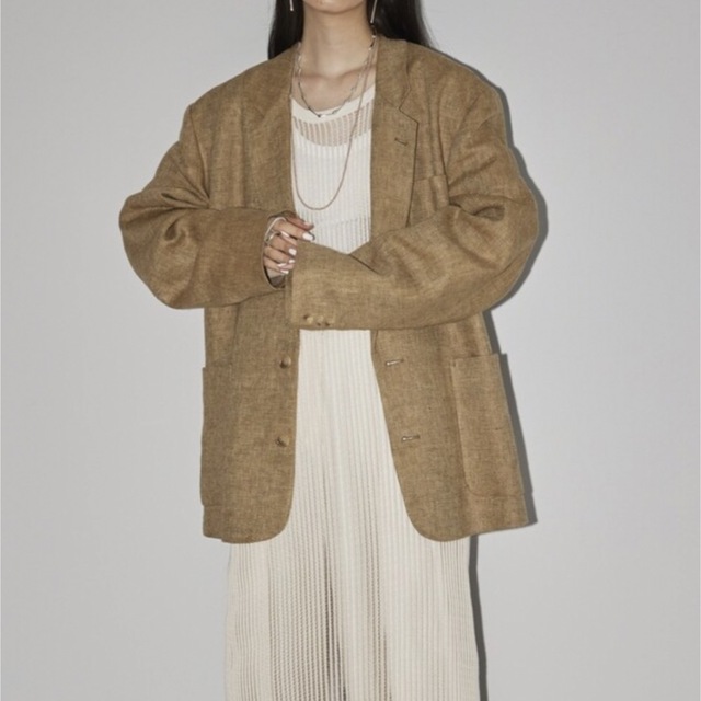 TODAYFUL Boyfriend Linen Jacket 38 ベージュ 【一部予約販売中】 www
