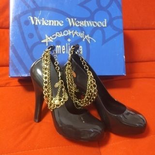 【美品】◾️Vivienne Westwood◾️ラバーパンプス◾️ゴールド◾️22.5