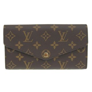 ルイヴィトン(LOUIS VUITTON)の【本物保証】 新品同様 ルイヴィトン LOUIS VUITTON モノグラム ポルトフォイユ サラ ホック付長財布 レッド 赤 フューシャ M62234(財布)