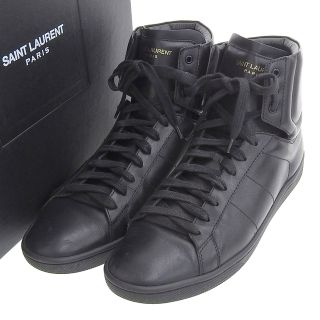 サンローランパリ   Patent Leather Hi Top Sneakers DO 471749 パテントハイカットスニーカー メンズ 42