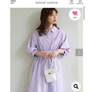 ナチュラルクチュール(natural couture)のnatural couture♡バルーンスリーブシャツワンピース(ロングワンピース/マキシワンピース)