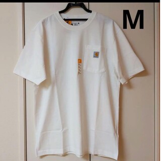 カーハート(carhartt)の新品 M WH カーハート ポケットＴシャツ ホワイト(Tシャツ/カットソー(半袖/袖なし))