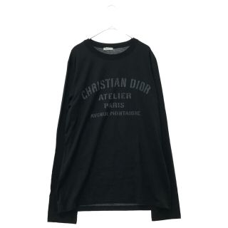 ディオール(Dior)のDIOR ディオール 20AW Atelier Logo L/S Tee アトリエロゴ 長袖Tシャツ カットソー ブラック 043J611A0589(Tシャツ/カットソー(七分/長袖))