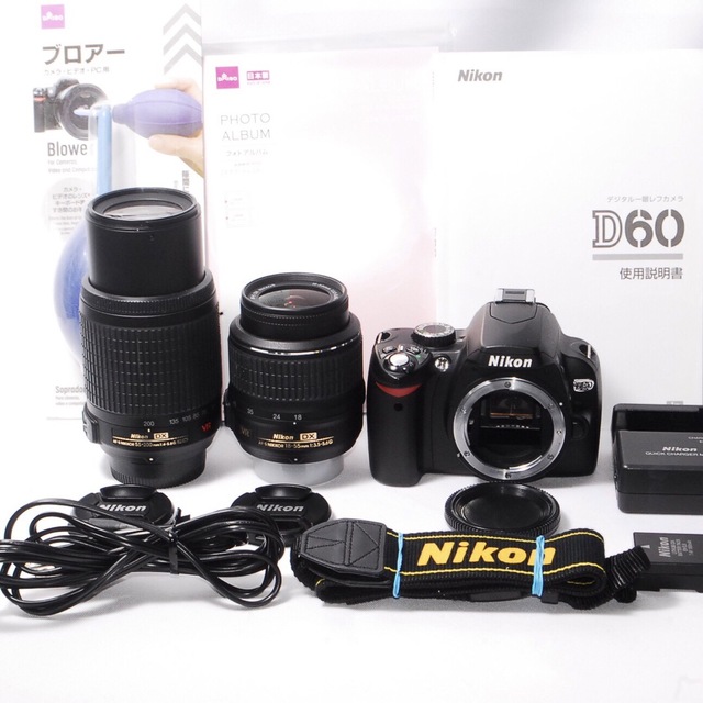 ✨初心者向け美品セット✨Nikon ニコン D60 一眼レフカメラ ダブル