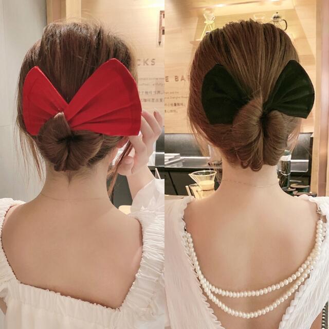 デフトバン ブラック　お団子メーカー　シニョン　ヘアアレンジ　時短　簡単 レディースのヘアアクセサリー(ヘアゴム/シュシュ)の商品写真