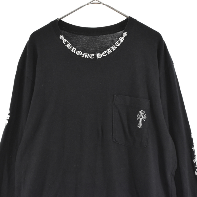 CHROME HEARTS クロムハーツ NECK LOGO PRINT L/S TEE ネックロゴ