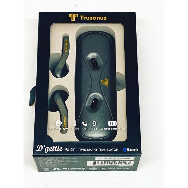通販ネット Trusonusトラソナスジャパン 非接触型AI翻訳イヤホン TE-03