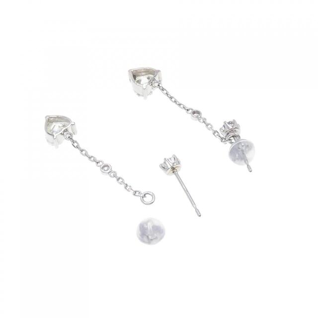 ピアス PT ダイヤモンド ピアス 1.005CT 1.007CT L-M SI1 ハート