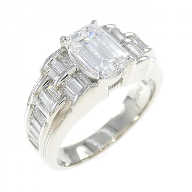 美品☆Pt900☆カット秀逸！ペリドット1.00ct+ダイヤ0.02ctトップ