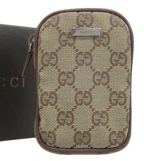 Gucci - 【本物保証】 箱付 グッチ GUCCI GGキャンバス 小物入れ